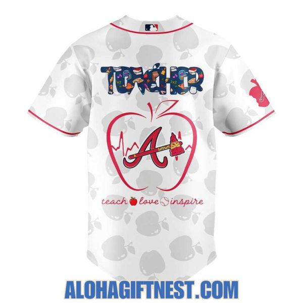 Atlanta Braves 2025 Teacher Appreciation Night, “Teach Love Inspire” Baseball Jersey