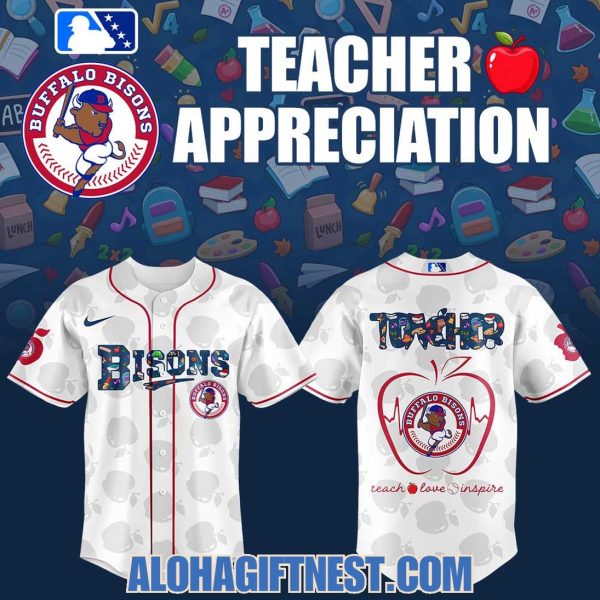 Buffalo Bisons 2025 Teacher Appreciation Night, “Teach Love Inspire” Baseball Jersey