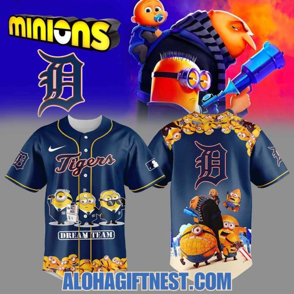 Detroit Tigers 2025 Minions x Dream Team Limited Edition Baseball Jersey