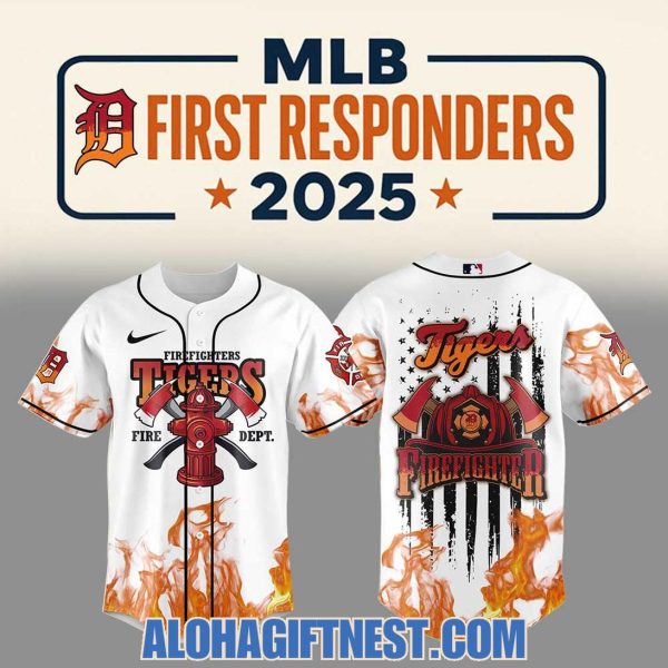 Detroit Tigers Firefighter First Responders 2025 Limited Edition Baseball Jersey