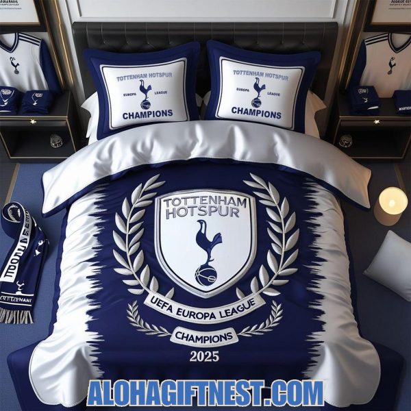 FC Tottenham Hotspur Uefa Europa League Champions 2025 Limited Edition Bedding Set