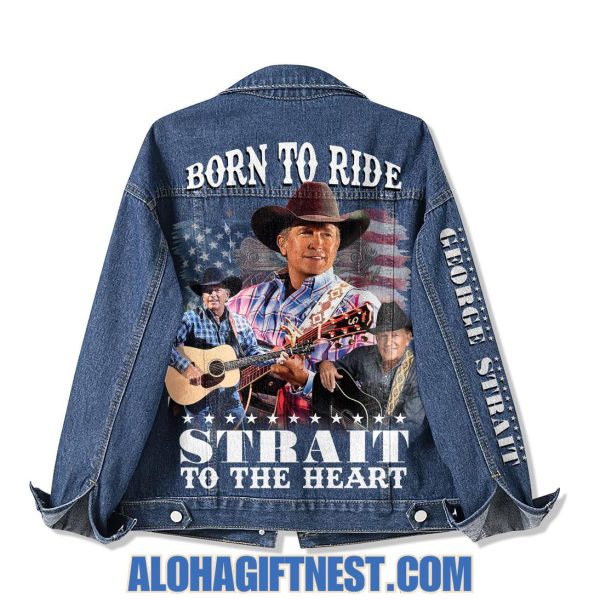 George Strait Born To Ride Strait To The Heart Denim Jacket