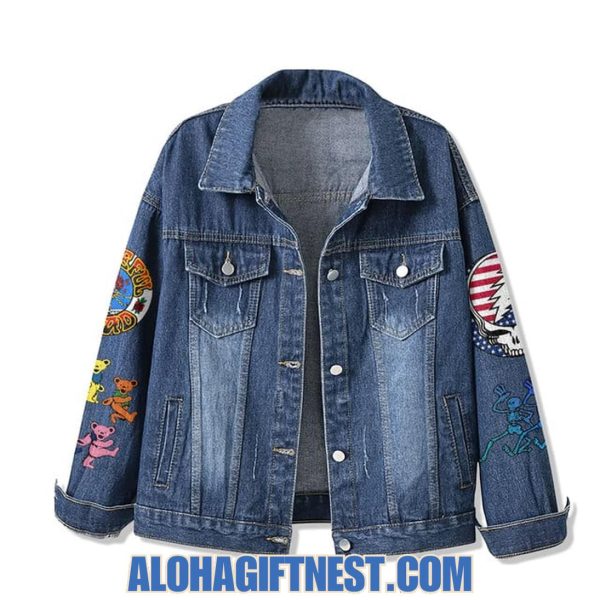 Grateful Dead Red White And Grateful Denim Jacket
