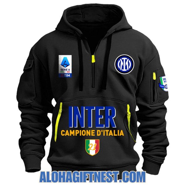 Inter Milan Campione D’Italia 2025 Quarter Zip Hoodie