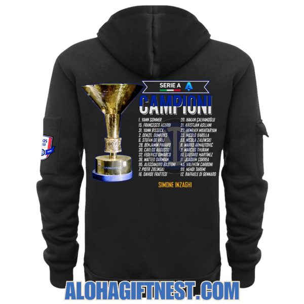 Inter Milan Campione D’Italia 2025 Quarter Zip Hoodie
