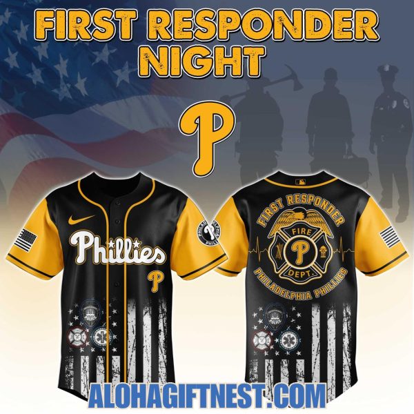 Philadelphia Phillies First Responder Night 2025 Baseball Jersey