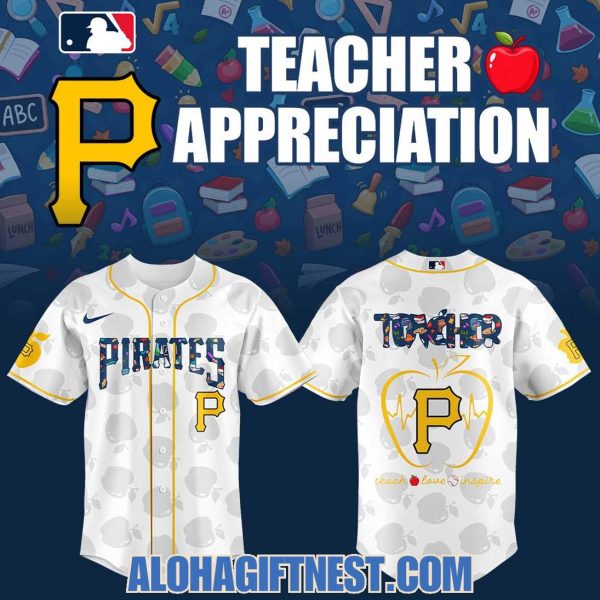 Pittsburgh Pirates 2025 Teacher Appreciation Night, “Teach Love Inspire” Baseball Jersey