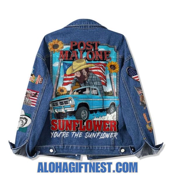 Post Malone Sunflower You’re The Sunflower Limited Edition Denim Jacket
