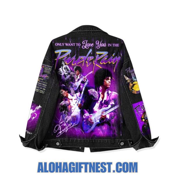 Prince Only Want To Love You In The Purple Rain Limited Edition Denim Jacket