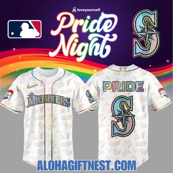 Seattle Mariners 2025 LGBTQ Pride Night Baseball Jersey