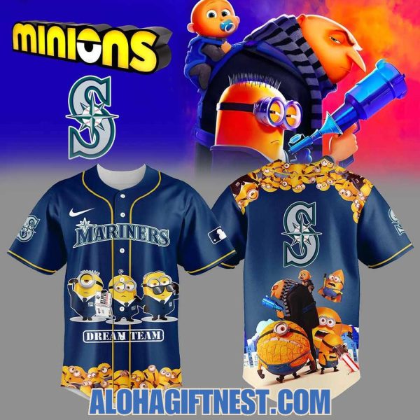 Seattle Mariners 2025 Minions x Dream Team Limited Edition Baseball Jersey
