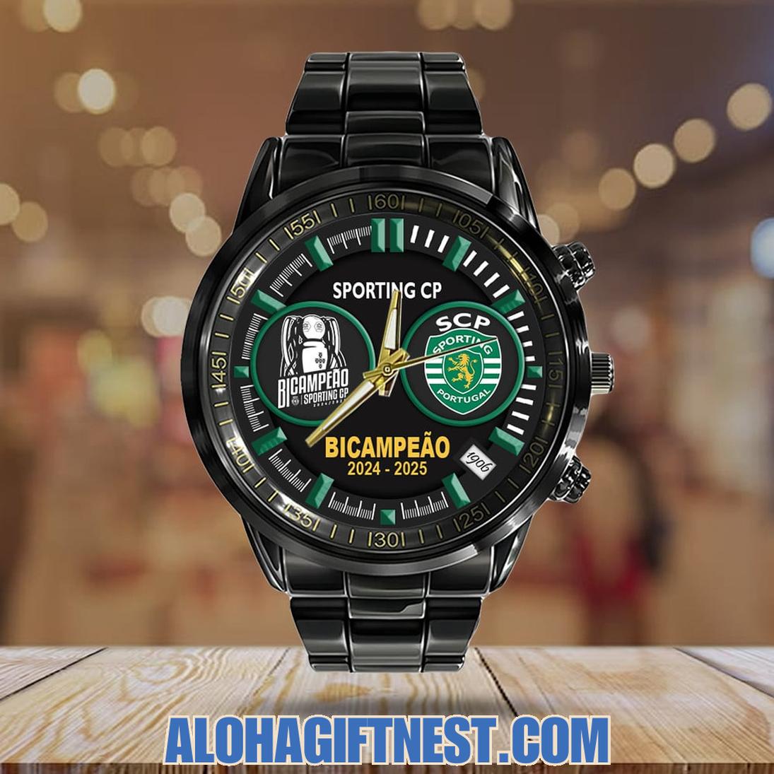 Sporting CP Bicampeao 2024-2025 Limited Edition Stainless Steel Watch Sporting CP Bicampeao 2024-2025 Limited Edition Stainless Steel Watch