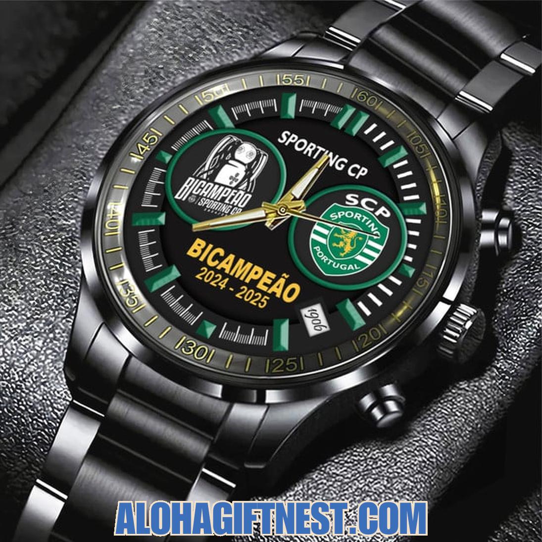 Sporting CP Bicampeao 2024-2025 Limited Edition Stainless Steel Watch Sporting CP Bicampeao 2024-2025 Limited Edition Stainless Steel Watch