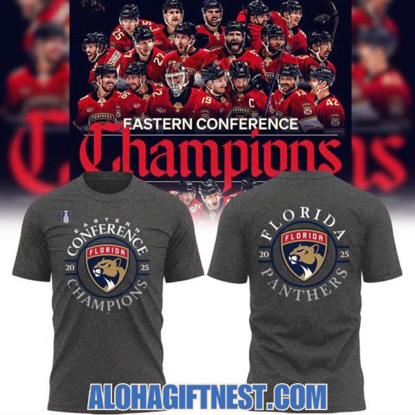 Florida Panthers Eastern Conference 2025 Champions Hoodie – Grey