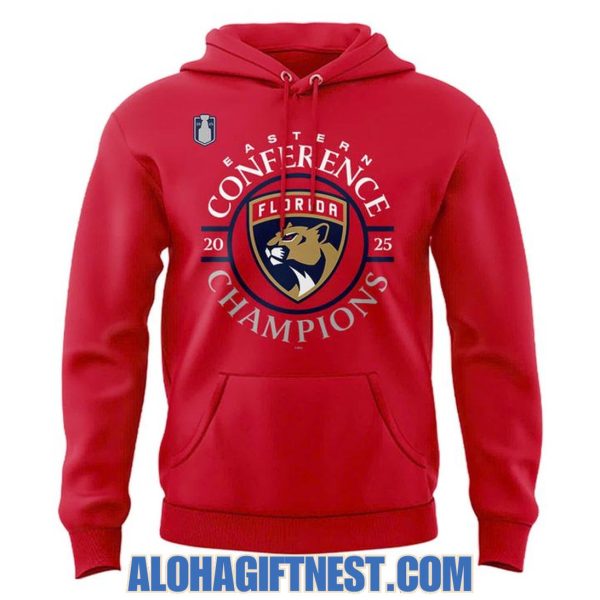 Florida Panthers Eastern Conference 2025 Champions Hoodie – Red