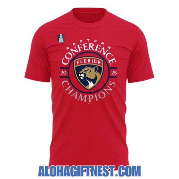Florida Panthers Eastern Conference 2025 Champions Hoodie – Red